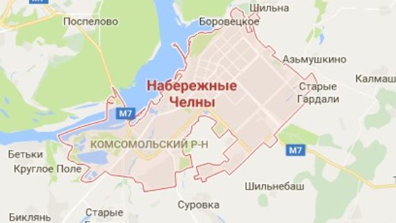 Челны на карте россии